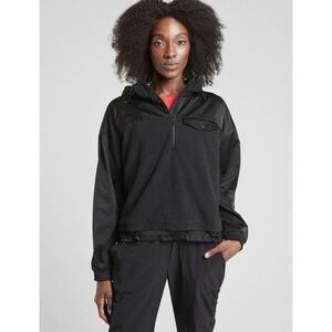 Athleta Zion Microfleece 1/2 Zip Top‎ Black Jacket Yoga / Outdoor Windbreaker M